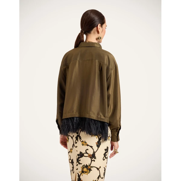 La DoubleJ La Scala Shirt in Moss Green, view 3