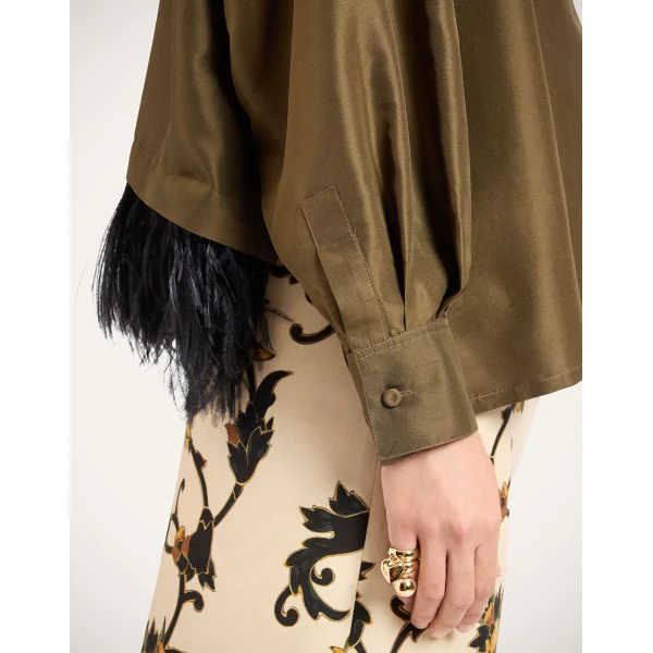 La DoubleJ La Scala Shirt in Moss Green, view 5