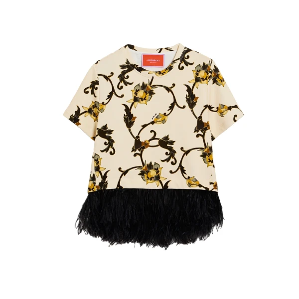 La Scala Tee in Buttercup White