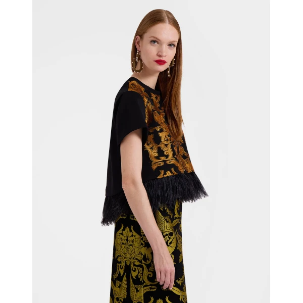 La DoubleJ La Scala Tee in Cherubs Black | T-shirts | Coveti