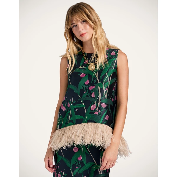 La DoubleJ La Scala Top in Bamboo Black | Tops | Coveti