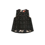 La DoubleJ La Scala Top in Bicolor Black at Coveti