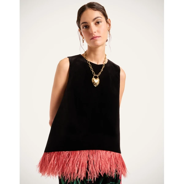 La DoubleJ La Scala Top in Black | Tops | Coveti