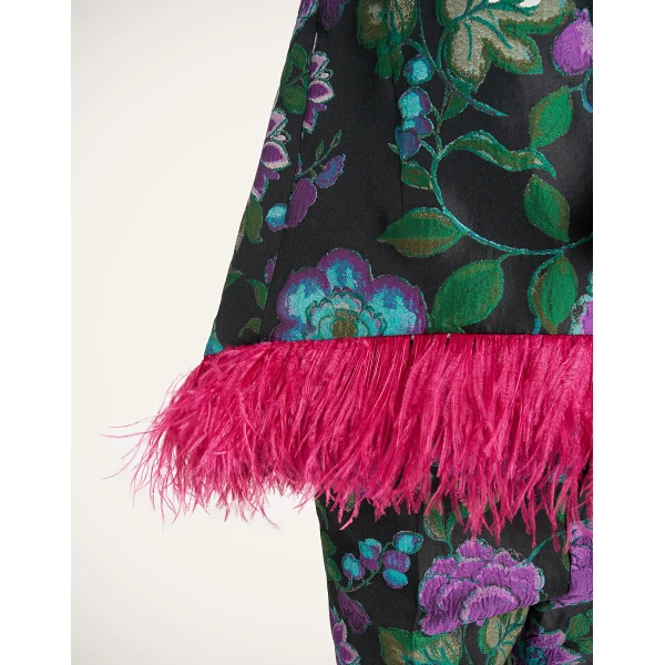 La DoubleJ La Scala Top in Botanical Black at Coveti