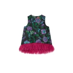 La DoubleJ La Scala Top in Botanical Black at Coveti