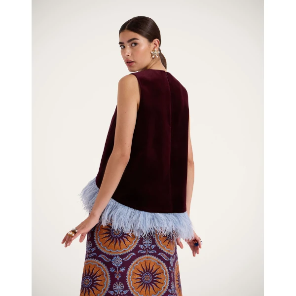 La DoubleJ La Scala Top in Burgandy | Tops | Coveti