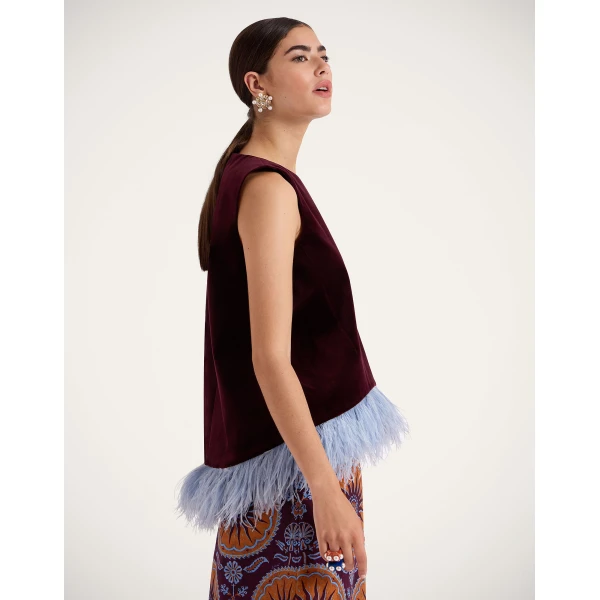 La DoubleJ La Scala Top in Burgandy | Tops | Coveti