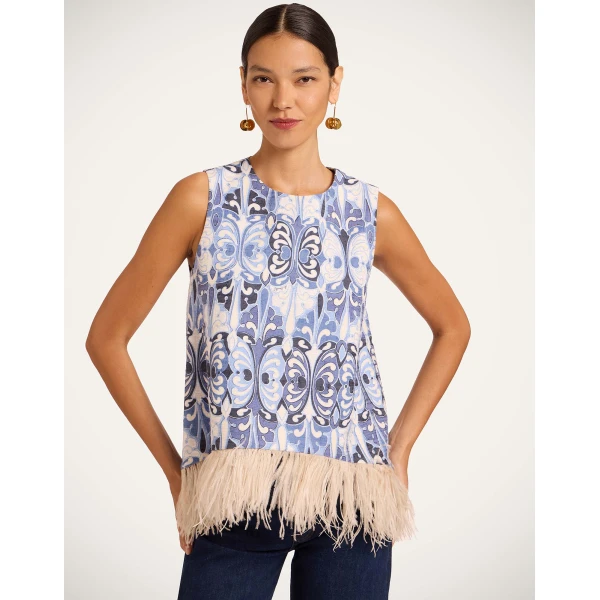 La DoubleJ La Scala Top in Cocoon Blue | Tops | Coveti