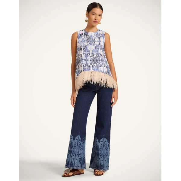 La DoubleJ La Scala Top in Cocoon Blue | Tops | Coveti