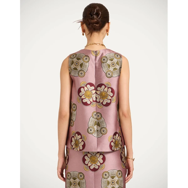 La DoubleJ La Scala Top in Nucleus Dusty Pink, view 3