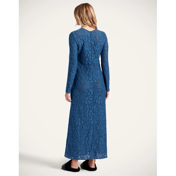 La DoubleJ Lacey Long Sleeve Swing Dress in Blue | Maxi Dresses | Coveti