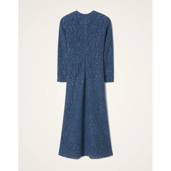 La DoubleJ Lacey Long Sleeve Swing Dress in Blue | Maxi Dresses | Coveti