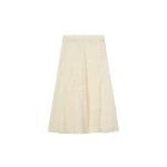 La DoubleJ Lacey Lungomare Skirt in Ivory | Midi Skirts | Coveti