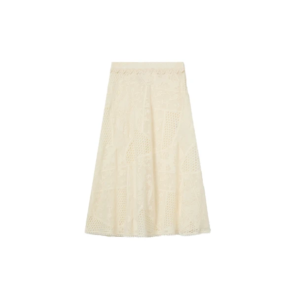 Lacey Lungomare Skirt in Ivory