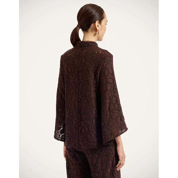 La DoubleJ Lacey Make An Exit Top in Chocolate at Coveti