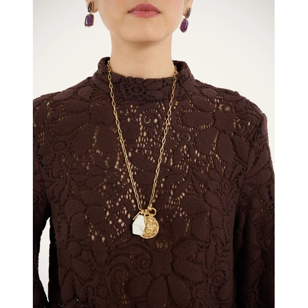 La DoubleJ Lacey Make An Exit Top in Chocolate at Coveti