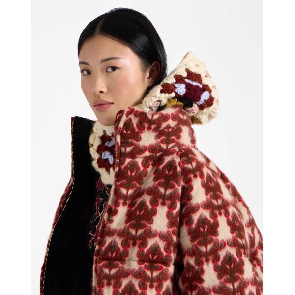 La DoubleJ Lacey Snood in Flower Tile Ivory, view 4