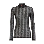 La DoubleJ Lacey Turtleneck in Black at Coveti