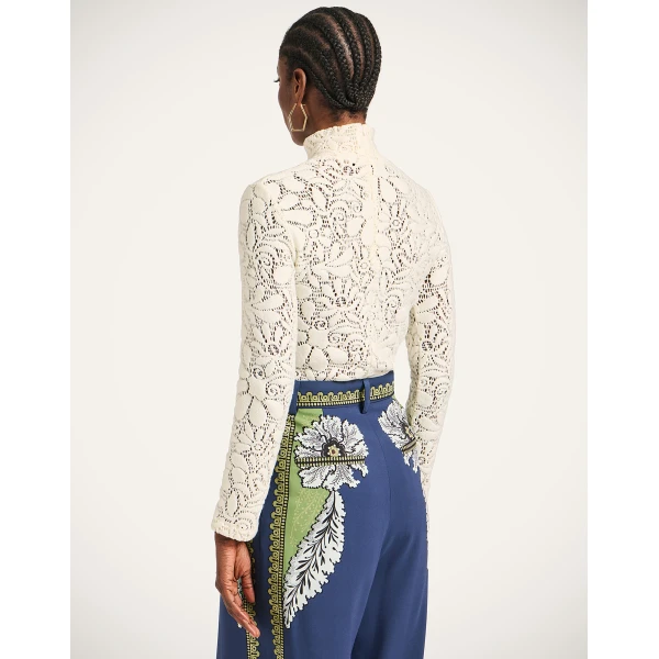 La DoubleJ Lacey Turtleneck in Off White | Tops | Coveti