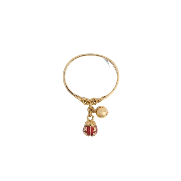 Lady Scarab Bangle in 24K Gold Plate & Rhinestone