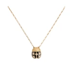 La DoubleJ Lady Scarab Necklace in 24K Gold Plate And Enamel | Necklace | Coveti
