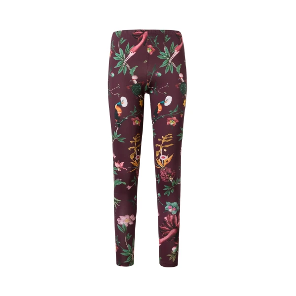 Leggings in Zooflora Burgundy