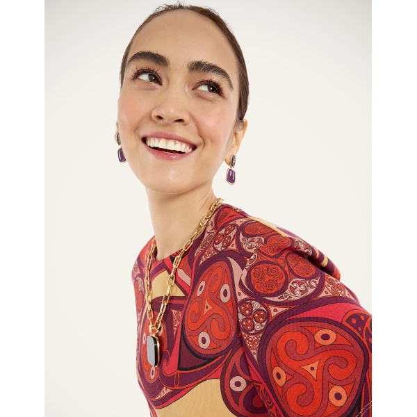 La DoubleJ Lela Dress in Alchemy Red | Maxi Dresses | Coveti