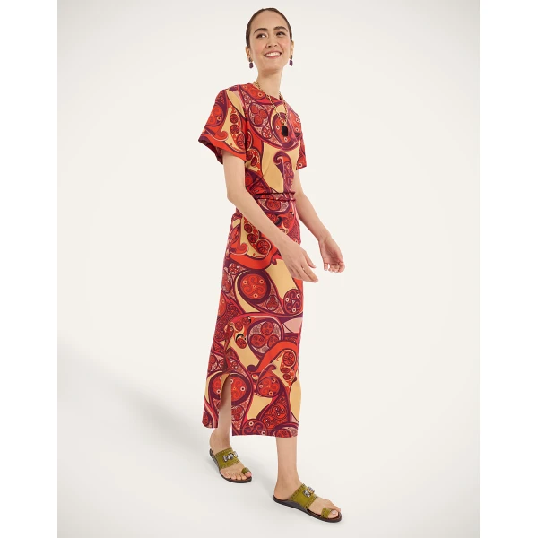 La DoubleJ Lela Dress in Alchemy Red | Maxi Dresses | Coveti