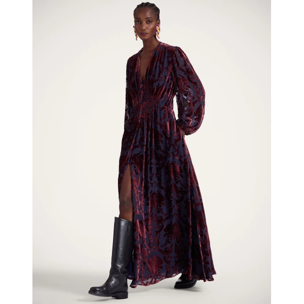 La DoubleJ Long Camerino Dress in Cherubs Blue, view 2