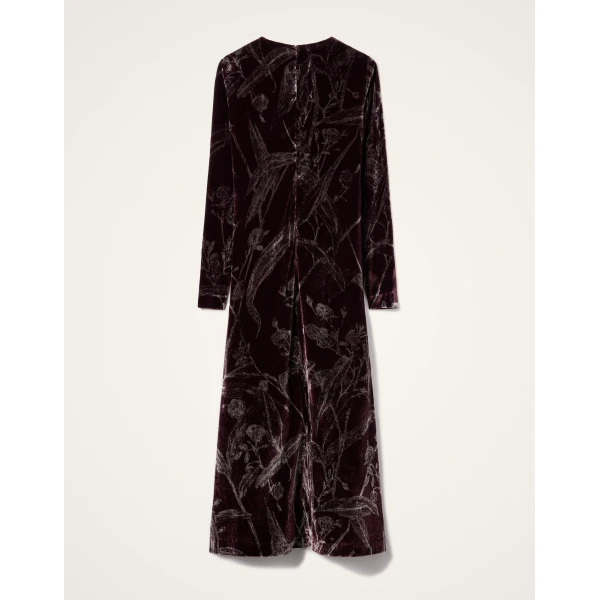 La DoubleJ Long Sleeve Swing Dress in Bamboo Burgundy, view 6