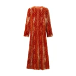 La DoubleJ Long Sleeve Swing Dress in Banquet Orange