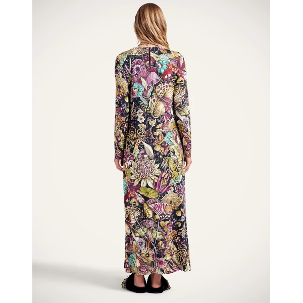 La DoubleJ Long Sleeve Swing Dress in Fun-Gi Green | Maxi Dresses | Coveti