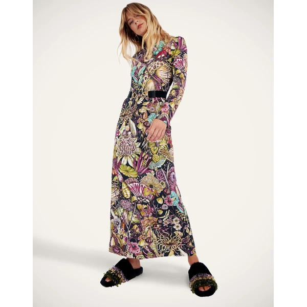 La DoubleJ Long Sleeve Swing Dress in Fun-Gi Green | Maxi Dresses | Coveti