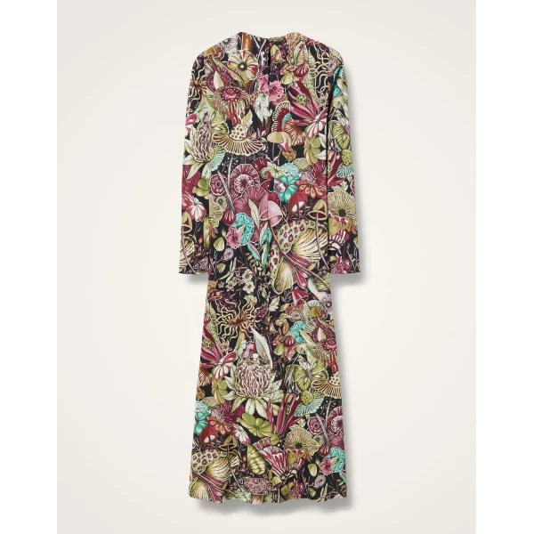 La DoubleJ Long Sleeve Swing Dress in Fun-Gi Green | Maxi Dresses | Coveti