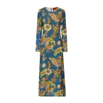 La DoubleJ Long Sleeve Swing Dress in Lark Blue