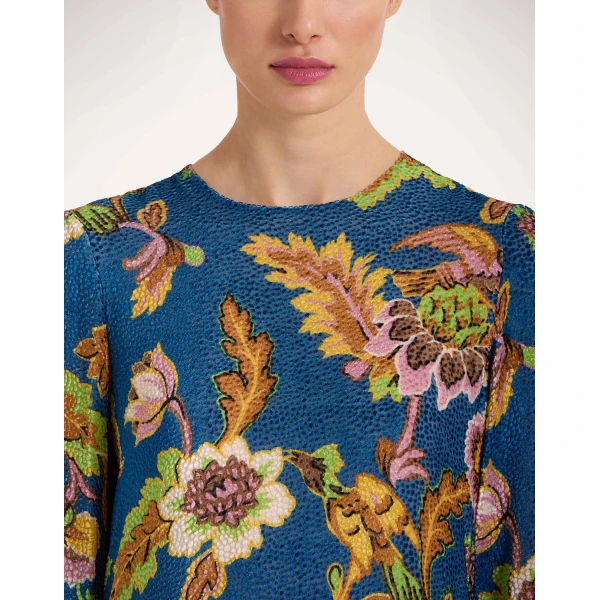 La DoubleJ Long Sleeve Swing Dress in Lark Blue, view 5