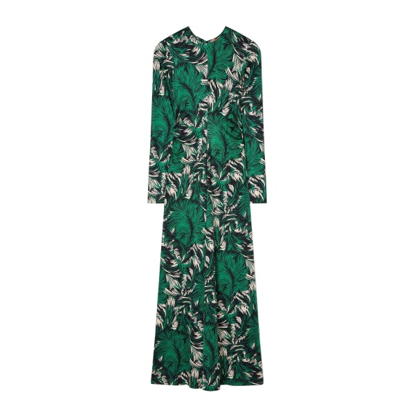 La DoubleJ Long Sleeves Angelica Dress in Quill Green at Coveti