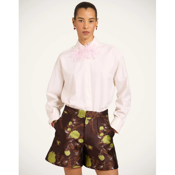 La DoubleJ Long Sleeves Club Shirt in Ecru, view 2