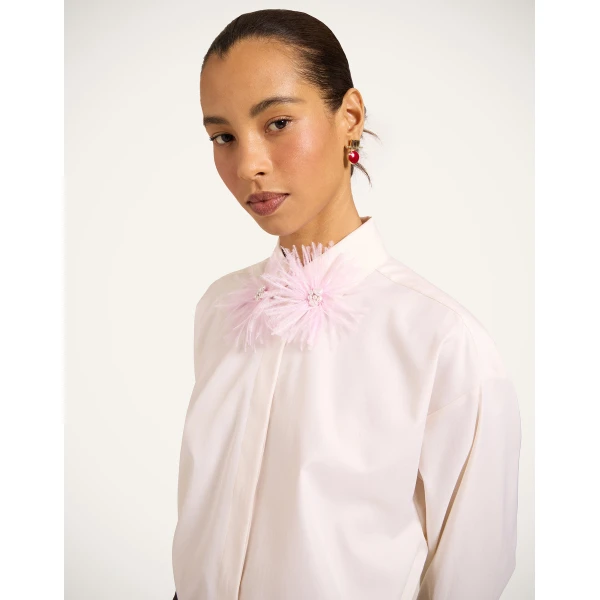 La DoubleJ Long Sleeves Club Shirt in Ecru, view 5