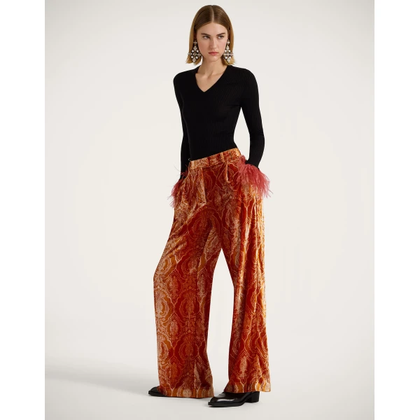 La DoubleJ Loose Pants in Banquet Orange, view 2
