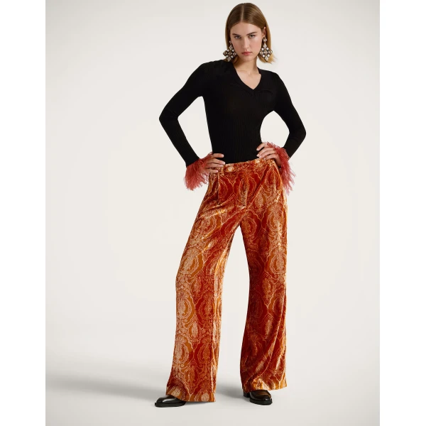 La DoubleJ Loose Pants in Banquet Orange, view 4