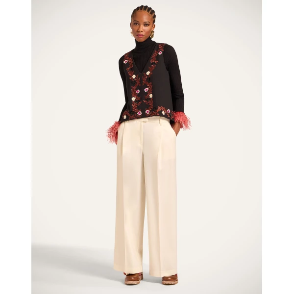 La DoubleJ Loose Pants in Ecru at Coveti