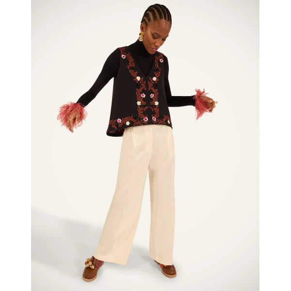 La DoubleJ Loose Pants in Ecru at Coveti