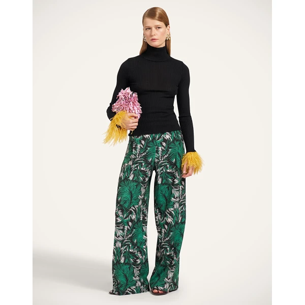 La DoubleJ Loose Pants in Quill Green at Coveti