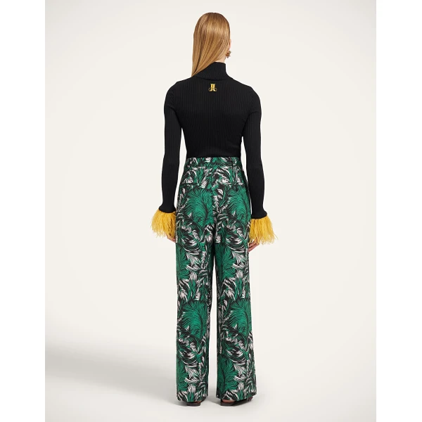 La DoubleJ Loose Pants in Quill Green at Coveti
