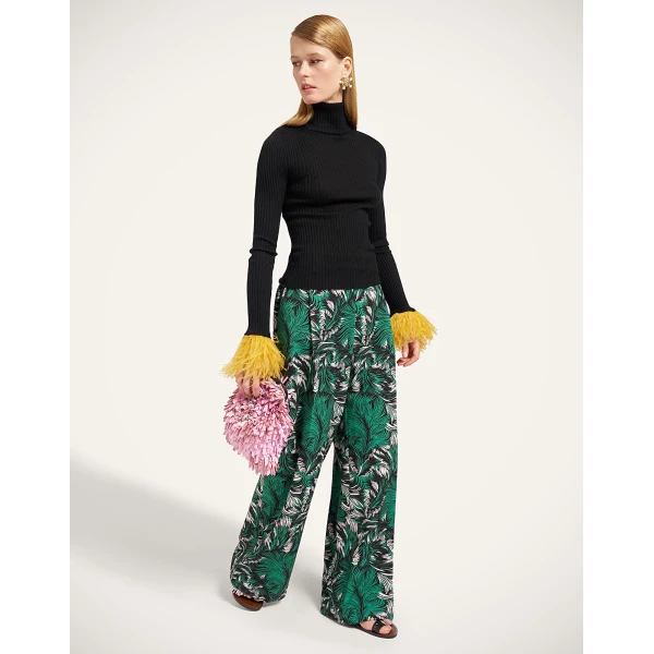 La DoubleJ Loose Pants in Quill Green at Coveti
