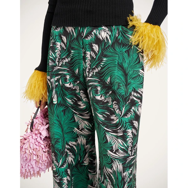 La DoubleJ Loose Pants in Quill Green at Coveti