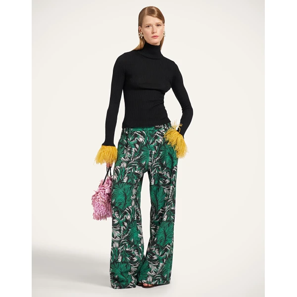 La DoubleJ Loose Pants in Quill Green at Coveti