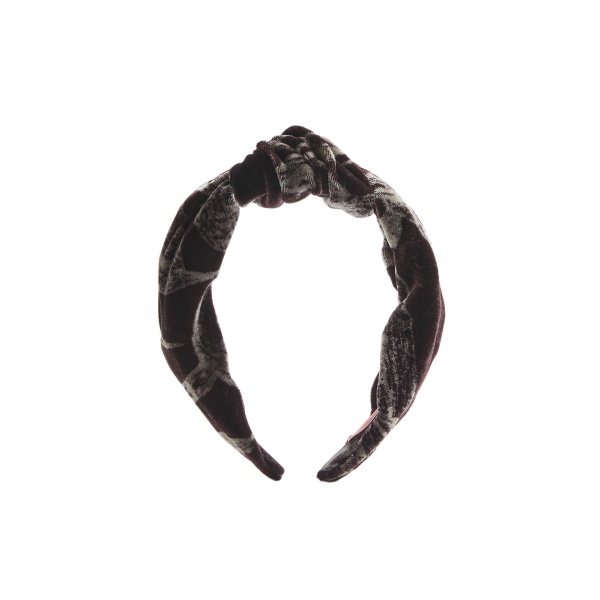 La DoubleJ Love Knot Headband in Bamboo Burgundy at Coveti