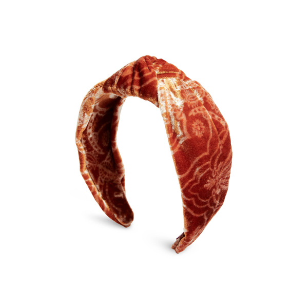La DoubleJ Love Knot Headband in Banquet Orange at Coveti